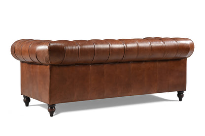 Dos du Canapé Chesterfield en Cuir Anglais Capitonné Kensington