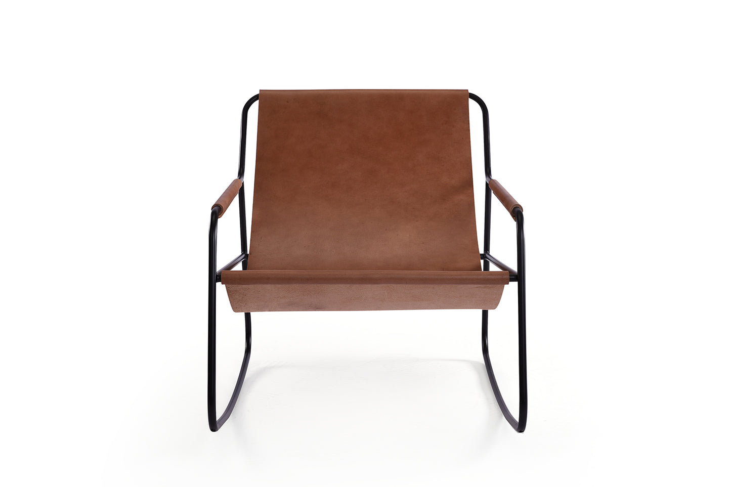 Fauteuil Désert à bascule en toile de cuir suspendue