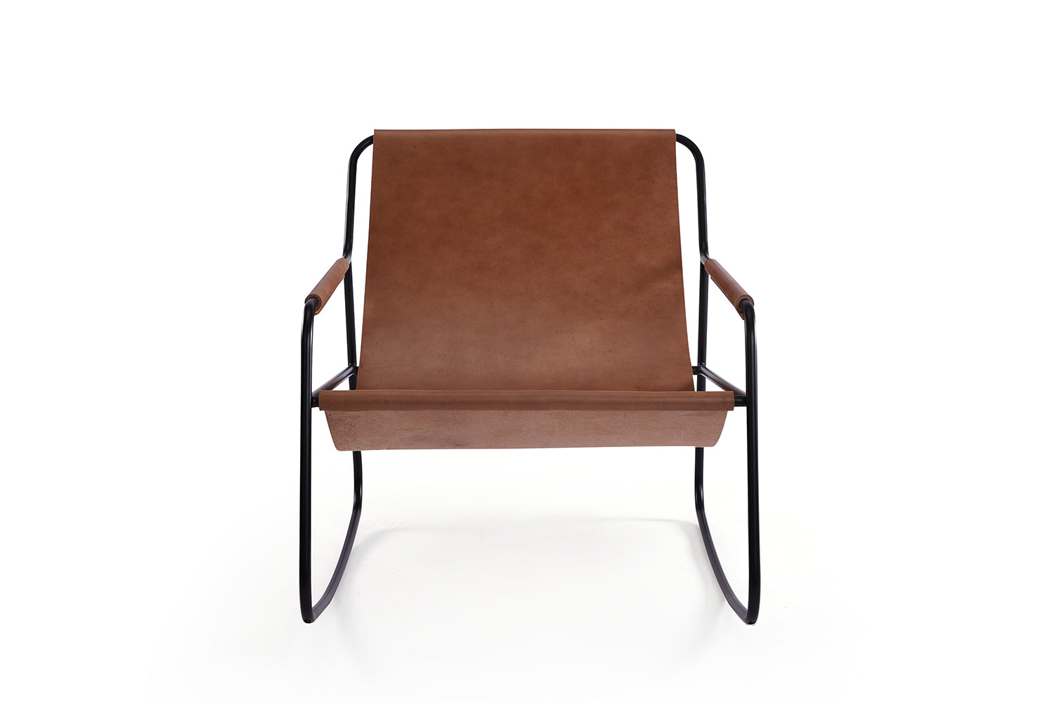 Fauteuil Désert à bascule en toile de cuir suspendue